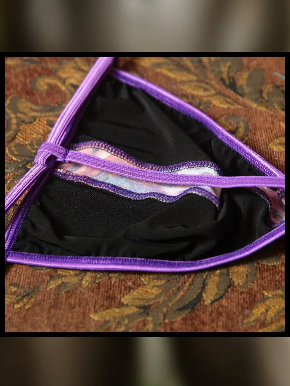 Mens Colorful Strip down Pouch Gstring Handmade